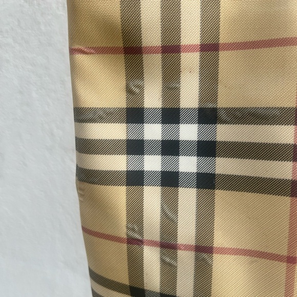 Burberry Beige and Black Plaid Tote Bag Model T-02-1 - Picture 3 of 14